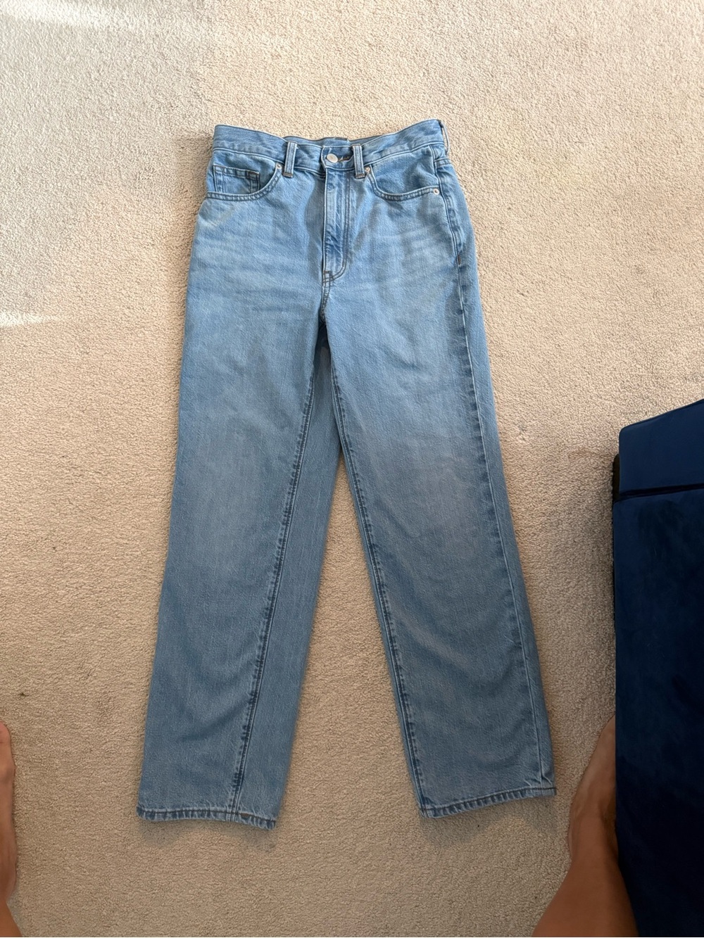 Light Blue High-Rise Straight Leg Women’s Jeans